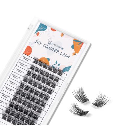 Lash Clusters IKVVOM 60 Pcs Eyelash Clusters 10-16mm Individual Lashes Reusable Cluster Lashes DIY Lash Extensions Cluster False Eyelashes Natural Look Volume Wispy Lashes (Fluffy Mixed) MIX Fluffy 60pcs