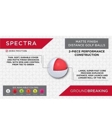 Zero Friction Spectra Golf Balls - Neon Orange | High Visibility Golf Balls - Buy Online on GoSupps.com