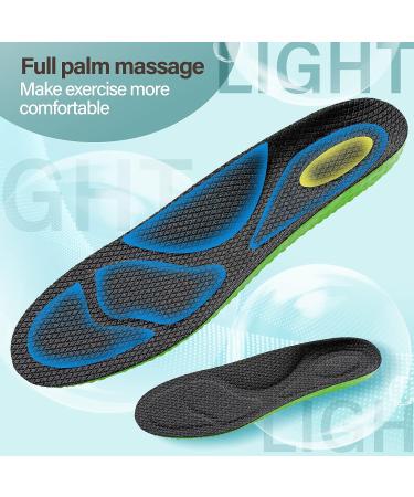 WLLHYF Shock Absorption Arch Support Insoles - Men Women, US 5-6/7-8 - Relieve Foot Pain, Comfortable & Cropable Sports Inserts - Buy Online on GoSupps.com