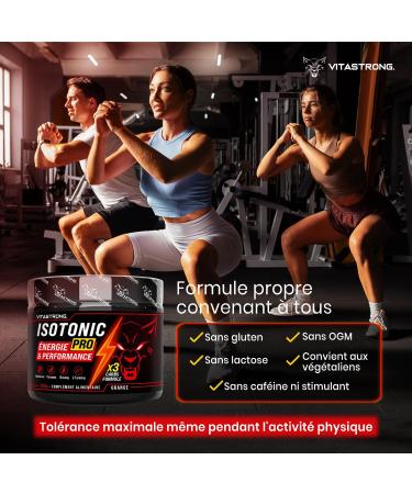 Vitastrong Isotonic PRO nergie & Performance 300g Go t Orange Pr paration en Poudre pour Boisson Isotonique Sport avec lectrolytes et Glucides S lectionn s pour Sport & Effort Physique Prolong  - Buy Online on GoSupps.com