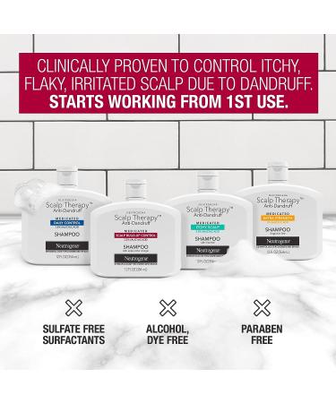 Neutrogena Scalp Therapy Anti-Dandruff Shampoo - 2.5% Salicylic Acid - Apple Cider Vinegar Fragrance - 12 fl oz - Buy Online on GoSupps.com