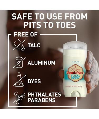 Old Spice Whole Body Deodorant for Men Total Body Deodorant Unscented Aluminum Free Deodorant Stick for 24/7 Freshness // Dermatologist Tested Whole Body Deodorant 3.0 oz - Buy Online on GoSupps.com