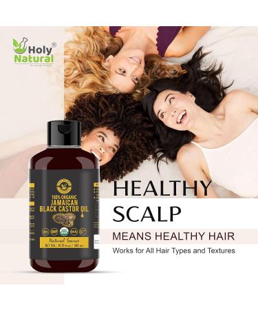 USDA Certified Organic Jamaican Black Castor Oil - 100% Pure, Handmade from Traditional Roasted Castor Beans - 10.15 fl oz - Buy Online on GoSupps.com