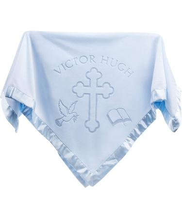 Personalized Baptism Baby Blanket Gift - Custom Catch Christening Blanket for Boy or Girl - Name and Date Customization - Buy Online on GoSupps.com