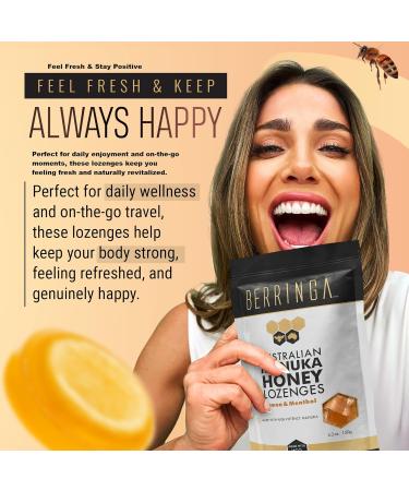 Berringa Australian Manuka Honey Lozenges Lemon & Menthol MGO 900+ 5.3 oz 30 Count - Buy Online on GoSupps.com