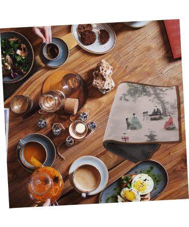 Zerodeko 4 Pcs Tea Cloth Microfiber Towels Cotton Tea Towels Water Absorbent Tea Towel Raising Pot Household As Shownx4pcs 30X15.5Xx0.2cmx4pcs - Buy Online on GoSupps.com