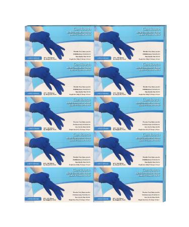 Can Touch Nitrile Glove Powder Free 1000 Pcs/Case Textured 3.5 gm Food Salon Cleaning Large