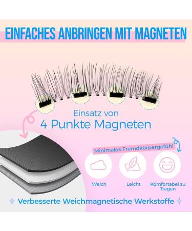 LASHVIEW Magnetic Eyelashes Magnetic Eyelashes with Pliers Natural Look 3D Magnetic Eyelashes 1 Pair of Eyelashes Magnetic Eyelashes No Glue Easy to Wear and Remove (C03) - Buy Online on GoSupps.com