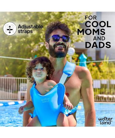 WaterLand Baby Carrier - Waterproof Infant Chest Holder for Pool & Beach - Light Blue Sky - Buy Online on GoSupps.com