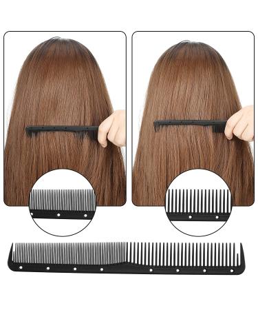 3-Piece Carbon Fiber Hairdressing Comb Set - Heat Resistant Barber Comb in Black - Buy Online on GoSupps.com