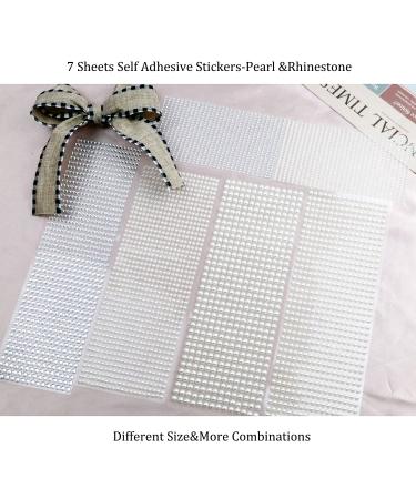 White Pearl & Clear Rhinestone Stickers - 4368 PCS Self-Adhesive Gems for Makeup, Face, Eye, Hair - DIY Vintage Bling Jewels - Buy Online on GoSupps.com