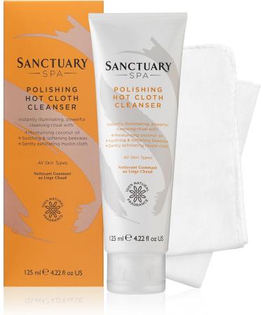 Sanctuary Spa Hot Cloth Cleanser 125ml with Muslin Cloth - Double Cleanse Face Wash - Buy Online on GoSupps.com