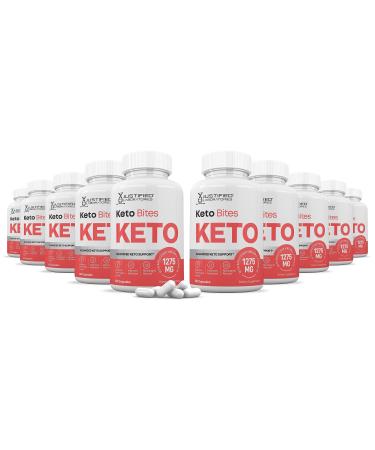 Justified Laboratories (10 Pack) Keto Bites ACV Pills 1275MG Formulated with Apple Cider Vinegar Keto Support Blend Alternative to Gummies 600 Capsules