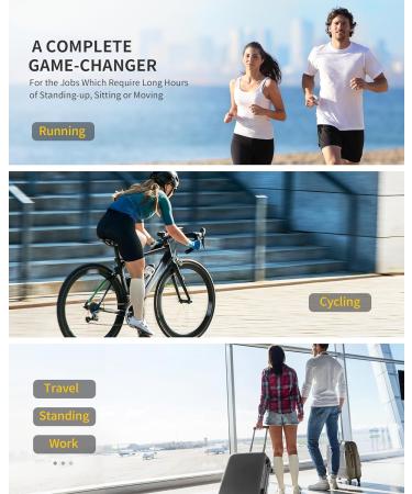 Cambivo Compression Stockings for Men & Women - 2 Pairs Support Socks for Running Sports Travel & Cycling - L-XL Beige - Buy Online on GoSupps.com