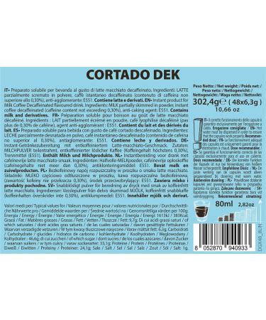 Neronobile Srl Note dEspresso Cortado Dek Immediately 48 Capsules - Buy Online on GoSupps.com