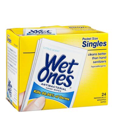 Wet Ones Antibacterial Wipes Citrus Scent 24 Count