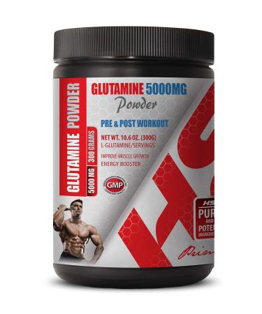 Post Workout Muscle Builder - PRE & Post Workout - GLUTAMINE Powder 5000MG - l-glutamine bulksupplements - 1 Can 300 Grams