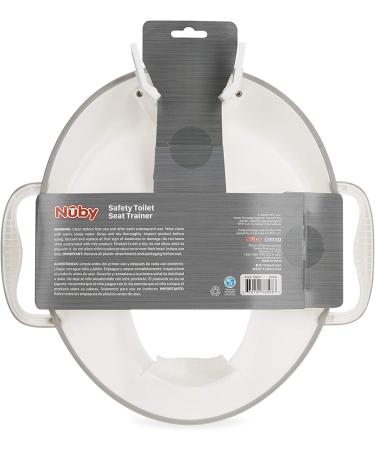 Nuby Easy Grip Safety Toilet Seat Trainer for Toddlers & Kids - White | Integrated Splash Guard | 2nd Stage - Buy Online on GoSupps.com