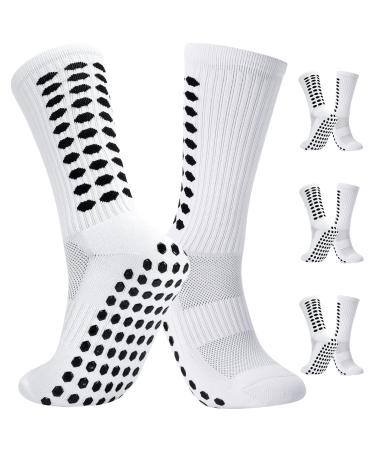 Utensilsto 3 pairs grip sports socks men 39-46 football socks anti slide grip football socks slipproof soccer socks sports socks for football basketball run