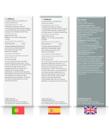 Soria Natural Extract Thyme Ciclodex 50 milliliters - Buy Online on GoSupps.com