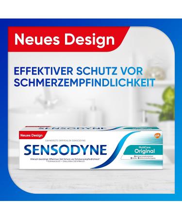 Sensodyne MultiCare Original Toothpaste 75ml | Best Daily Fluoride Toothpaste for Sensitive Teeth - Buy Online on GoSupps.com