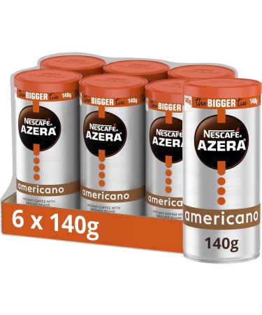 Nescafe Azera Americano Instant Coffee 140g (Pack of 6) & Azera Americano Instant Coffee Tin 500G - Buy Online on GoSupps.com