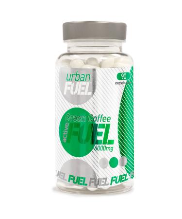 Urban Fuel Active Green Coffee Max Strength 6000mg - Pure Green Coffee Bean Extract Premium GCA (50% Chlorogenic Acids) Natural Food Supplement - 90 Capsules 3 Month Course (90 Capsules)