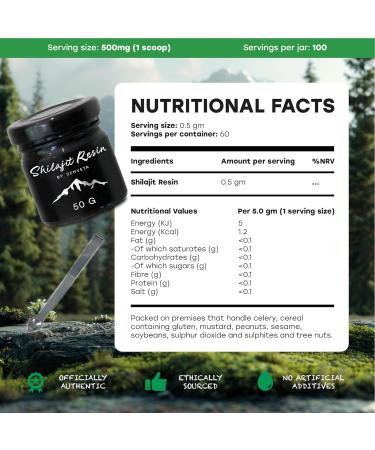 Altai Shilajit Resin - 30g - Pure Shilajit - Nutritive Mountain Shilajit Resin Cold Filtered by Semveta - 4 Month Reserve - Vitality & Mental Clarity - Authent Extraction Method - Buy Online on GoSupps.com