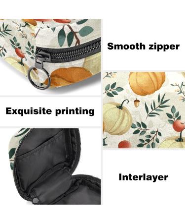Autumn Pumpkin Menstrual Cup & Sanitary Napkin Storage Bag - Large Capacity Travel Organizer in Color 4 - Buy Online on GoSupps.com