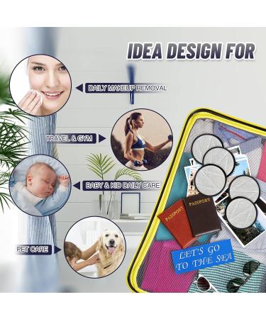 Veemos Reusable Cotton Pads - 14 Double-Sided Makeup Remover Pads with Washable Bag & Storage Box | Eco-Friendly Bamboo Cotton Pads (Gray) - International Shipping - Buy Online on GoSupps.com