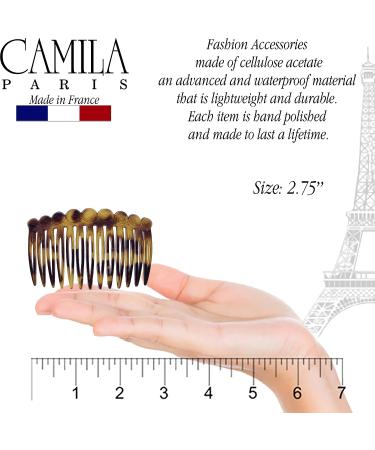 Camila Paris French Twist Side Comb CP2871/2 - Small Rounded Tokio Hair Clip, Strong Hold for Women's Up-Dos - Made in France - Buy Online on GoSupps.com