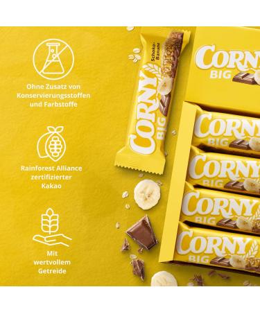 Cereal Bar Corny BIG Chocolate-Banana - Large Pack 24x50g | Delicious Chocolate & Banana Snack | International Shipping - Buy Online on GoSupps.com