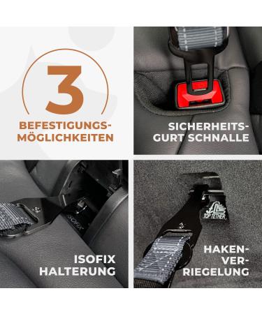 Adjustable Wuglo Dog Car Seat Belt | 30-95cm Universal Safety Harness for Dogs | Gray Buckling Belt for Child Safety Seat | Secure & Durable Dog Snapshot - Buy Online on GoSupps.com
