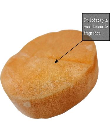 Handmade Exfoliating Soap Sponge - Perfume Fragranced, Vegan & Cruelty-Free - Vegetable Glycerin - Exfoliating Bath & Shower Sponge - Vegan Gift (Amber) - Buy Online on GoSupps.com
