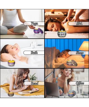 Fragrance Candles Gifts for Women - 6 Pack Aromatherapy Soy Wax Candles for Stress Relief | Perfect for Yoga Christmas & Birthday - Retro Style - Buy Online on GoSupps.com