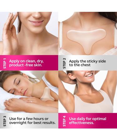 Silicone Chest Wrinkle Pads - Reusable 4 Pcs for Side Sleeping - Reduce Chest Wrinkles Effectively - Buy Online on GoSupps.com