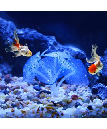 VOCOSTE Silicone Glowing Aquarium Simulation Coral with Sucker Blue 1Pcs - Buy Online on GoSupps.com