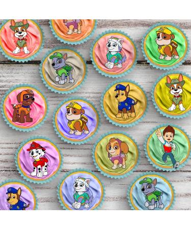 10 x PRECUT Paw Patrol Theme Edible Icing Cupcake Topper Cake Decoration Birthday Cakes - Buy Online on GoSupps.com