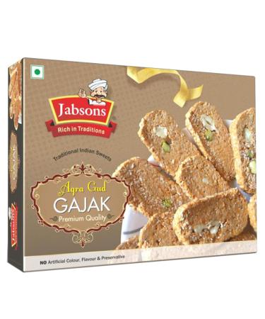 Jabsons 5 Assorted Traditional Sweet Combo - Chikki Til Gud Agra Gud Gajak Gud Kaju Roll Gud Revdi & Chikki Peanut Gud - 400g | International Shipping Available - Buy Online on GoSupps.com
