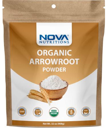 Nova Nutritions Certified Organic Arrowroot Powder, Natural Thickener 32 OZ (908 gm)