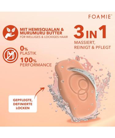 Foamie Firm Shampoo with Squalane for Wavy & Curly Hair - Define & Care for Curls | 80g - Buy Online on GoSupps.com