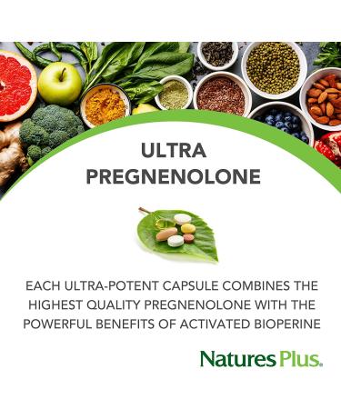 Nature's Plus Ultra Pregnenolone 60 Veg Capsules | Hormonal Balance & Mood Support - Buy Online on GoSupps.com