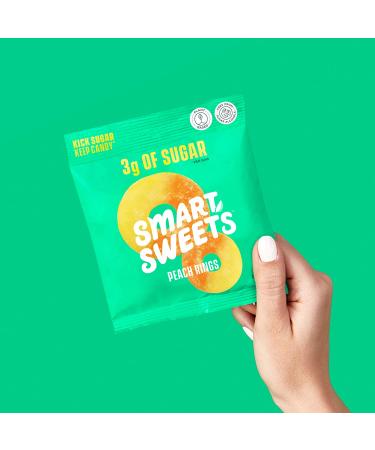 SmartSweets Peach Rings - Guilt-Free Candy, 1.8 OZ | Low Sugar, Vegan Treats - Buy Online on GoSupps.com