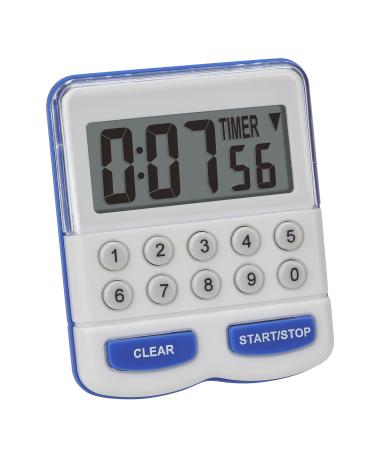 TFA Dostmann Electronic Timer and Stopwatch 38.2010 digital timer kitchen timer white/blue L 64 x W 25 (40) x H 76 mm