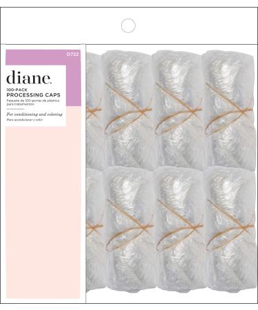 Diane Disposable Clear Processing Hair Caps, For Salons, DIY, Conditioning, Dyeing, Hair Treatments, Bag of 100, D722 100 Count (Pack of 1)