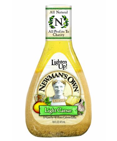 Newman's Own Salad Dressing Light Caesar, 16-Ounce (Pack of 3)