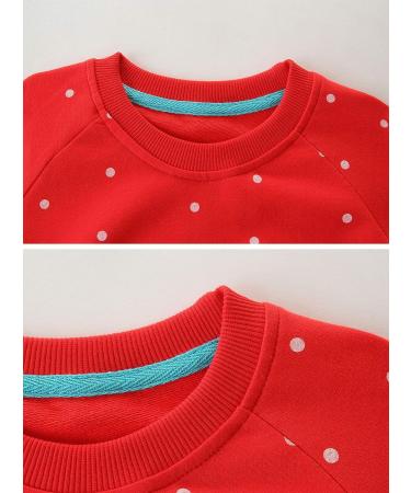 Girls Cotton Sweatshirt | Long Sleeve Pullover | Toddler Casual Jumper | Age 2-3 Years | Red - Buy Online on GoSupps.com