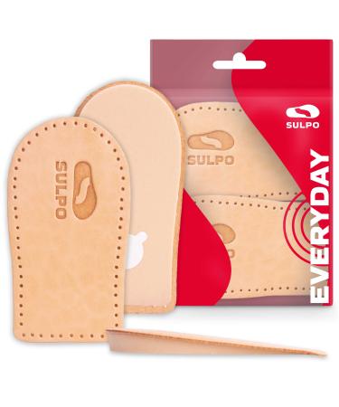 Sulpo heel increase inserts - heel wedge for the increase in the gain - high brine boost sole - heel pillow made of leather - insoles larger - heel spur inserts - orthopedic wedge 10 mm L - 41-43