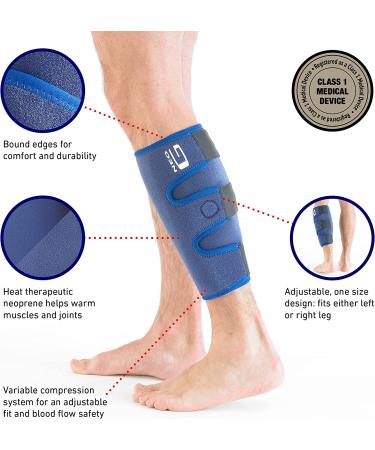 Neo-G Adjustable Calf Shin Brace - Pain Relief for Calf Injury, Shin Splints, Sprains, Running & Sports Recovery - Compression Sleeve for Men and Women - Class 1 Medical Device - Buy Online on GoSupps.com