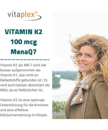 Buy Vitaclex High Dose Vitamin K2 MK-7 Capsules (100 mcg 90 Tablets) - Natural Fat-Soluble K2 D3 Therapy for Optimal Health - International Shipping Available - Buy Online on GoSupps.com